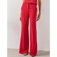Mango High Waist Suits Co-Ord Trousers - Red