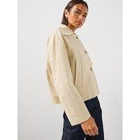 Mango Women'S Cropped Trench Jacket - Cream