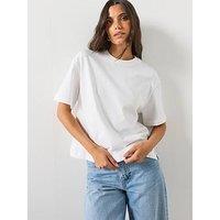Mango Oversized Short-Sleeved T-Shirt - White