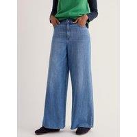 Seasalt Cornwall Womens Wide Leg High Rise Jeans - Blue