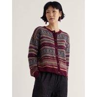 Seasalt Cornwall Copperhouse Fair Isle Cardigan - Purple