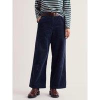 Seasalt Cornwall Womens Asphodel Wide Leg High Waist Trousers - Navy
