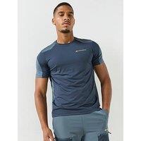 Monterrain Mens Orbit Stretch Contrast Panel T-Shirt - Grey