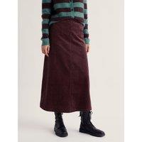 Seasalt Cornwall Womens Cord A-Line Midi Skirt - Brown