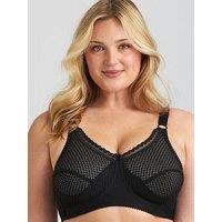 Miss Mary Of Sweden Cotton Dots Non-Wired Bra - Black