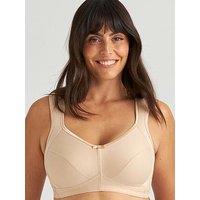 Miss Mary Of Sweden Freedom Skin-Relief Cotton Non-Wired Bra - Beige