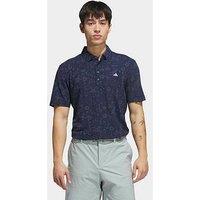 Adidas Men'S Ultimate365+ Climacool Butterspun Mighty Blossom Print Golf Polo Shirt - Navy