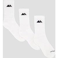 Monterrain Mens Form Core Cushion Crew Sock X3 Pack - White