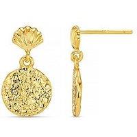 Orelia Mini Shell & Molten Coin Earrings