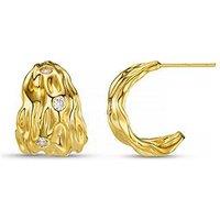Orelia Molten Tapered Crystal Earrings