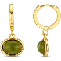 Orelia Sp Green Jade Charm Micro Hoops