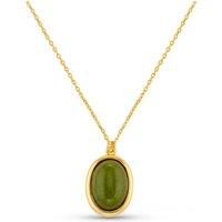 Orelia Sp Green Jade Charm Necklace