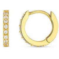 Orelia Luxe Waterproof Pave Huggie Hoop