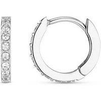 Orelia Luxe Waterproof Pave Huggie Hoop