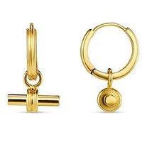 Orelia Luxe Waterproof Linear T-Bar Drop Hoop