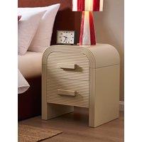 Dusk Susie 2 Drawer Bedside Table - Sand