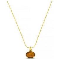 Orelia Sp Tigers Eye Charm Necklace