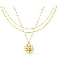 Orelia Molten Sun 3-Row Necklace