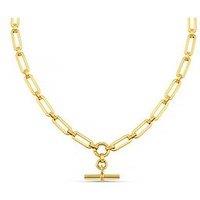 Orelia Luxe Waterproof Linear Link T-Bar Drop Necklace