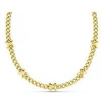 Orelia Luxe Waterproof Chunky Stationed Cross Necklace