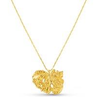 Orelia Molten Leaf Charm Necklace