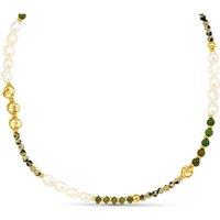 Orelia Moss Semi Precious & Pearl Mixed Bead Necklace
