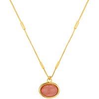 Orelia Sp Pink Jade Charm Necklace