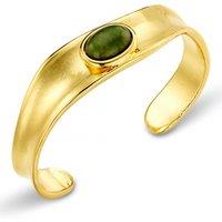 Orelia Sp Green Jade Stone Cuff
