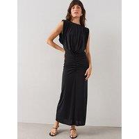 The Very Collection Ruched Waist Midaxi Dress - Black