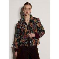 Apricot Dark Floral Tapestry Jacket