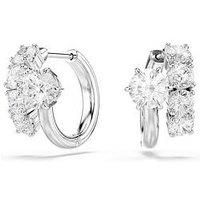 Swarovski Matrix Hoop Earrings - Silver