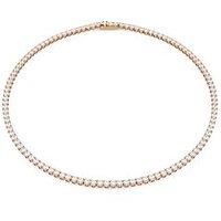 Swarovski Matrix Tennis Necklace - Rose Gold