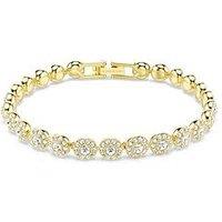 Swarovski Angelic Yellow Gold 7" Crystal Bracelet - Gold