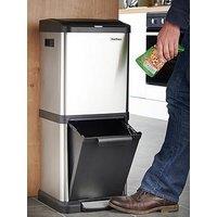 Vonshef 34L Double Stainless Steel Bin