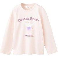 Mango Younger Girls Dance Long Sleeve Tshirt - Light Pink