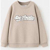 Mango Younger Boys Los Angeles Sweat - Light Brown