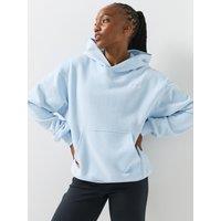 Gym + Coffee Womens Training Daily Relaxed Fit Hoodie - Blue