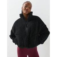 Gym + Coffee Womens Training Industry Half Zip - Black