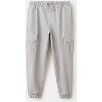 Mango Boys Cotton Cargo Pants - Grey
