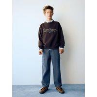 Mango Boys Utility Pockets Soft Cotton Elasticated Waist Cargo Trousers - Blue