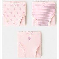 Mango Girls 3 Pack Printed Knickers - Pink
