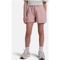 New Balance Junior Girls Ft Small Logo Short - Pink