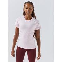 Gym + Coffee Womens Relentless Stretch Training T-Shirt - Pink