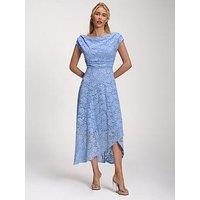 Jolie Moi Lace Sequin Embellished Midi Dress - Blue
