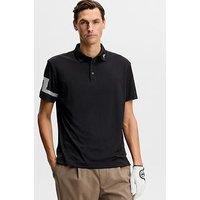 J Lindeberg Mens Golf Heath Polo - Black