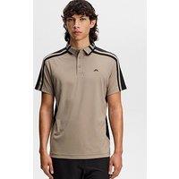 J Lindeberg Mens Golf Bozak Polo - Brown