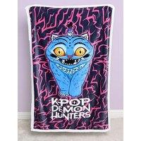 K-Pop Demon Hunters Derpy Pink Sherpa Back Fleece Blanket