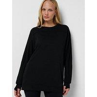 Sweaty Betty Womens Training After Class Longline Sweatshirt - Black