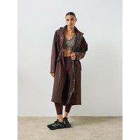 Sweaty Betty Womens Motion Waterproof Longline Parka - Brown