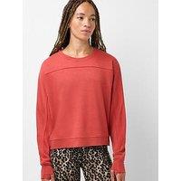 Sweaty Betty After Class Crop Sweatshirt - Red